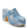 Peltz Shoes  Women's Beach by Matisse Jayde Clog Blue Denim Colored JAYDE-BLUEDE