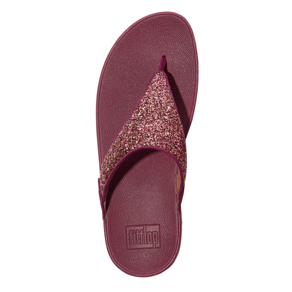 Women's FitFlop Lulu Glitter Thong Sandal Ruby Mix JE6-C93