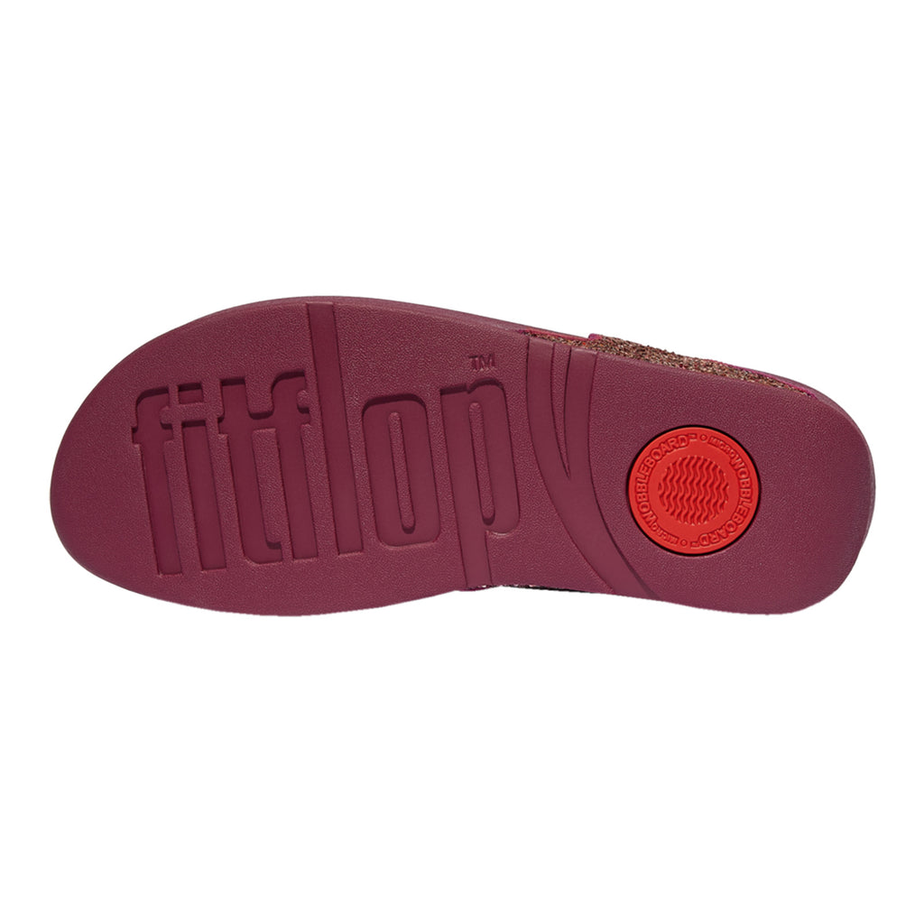 Women's FitFlop Lulu Glitter Thong Sandal Ruby Mix JE6-C93