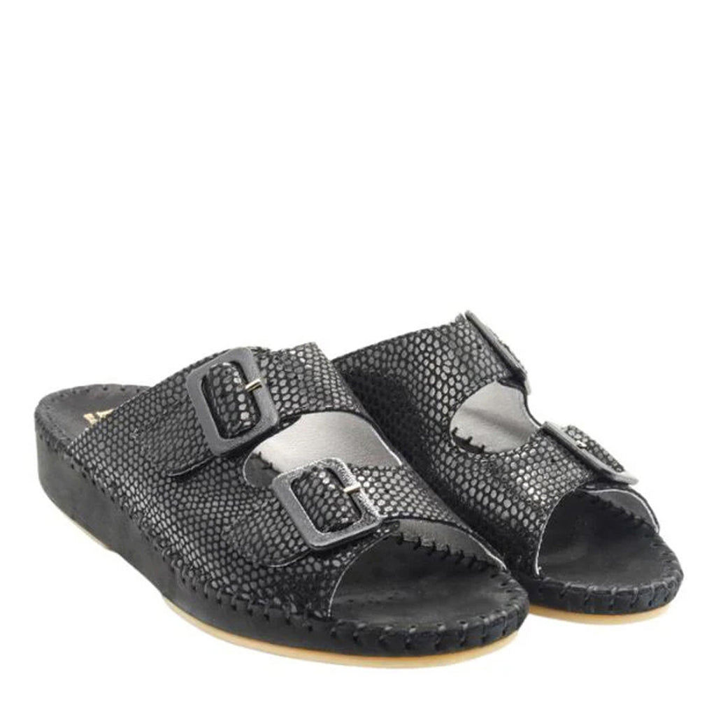 Women's La Plume Jen Sandal BLACK SNAKE JEN-BLACKSNAKE
