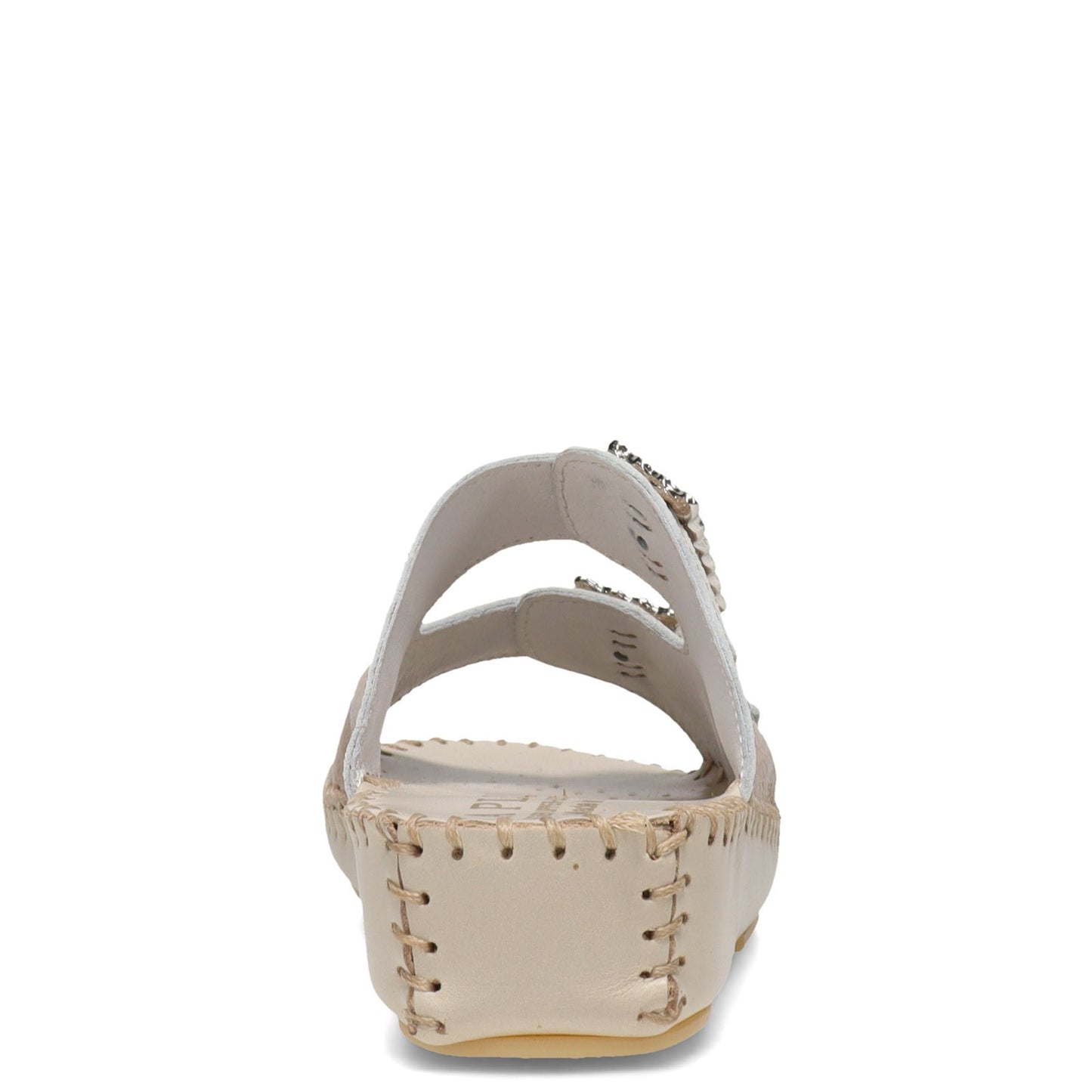Peltz Shoes  Women's La Plume Jen Rhinestone Sandal TAUPE JEN-TAUPERHINE