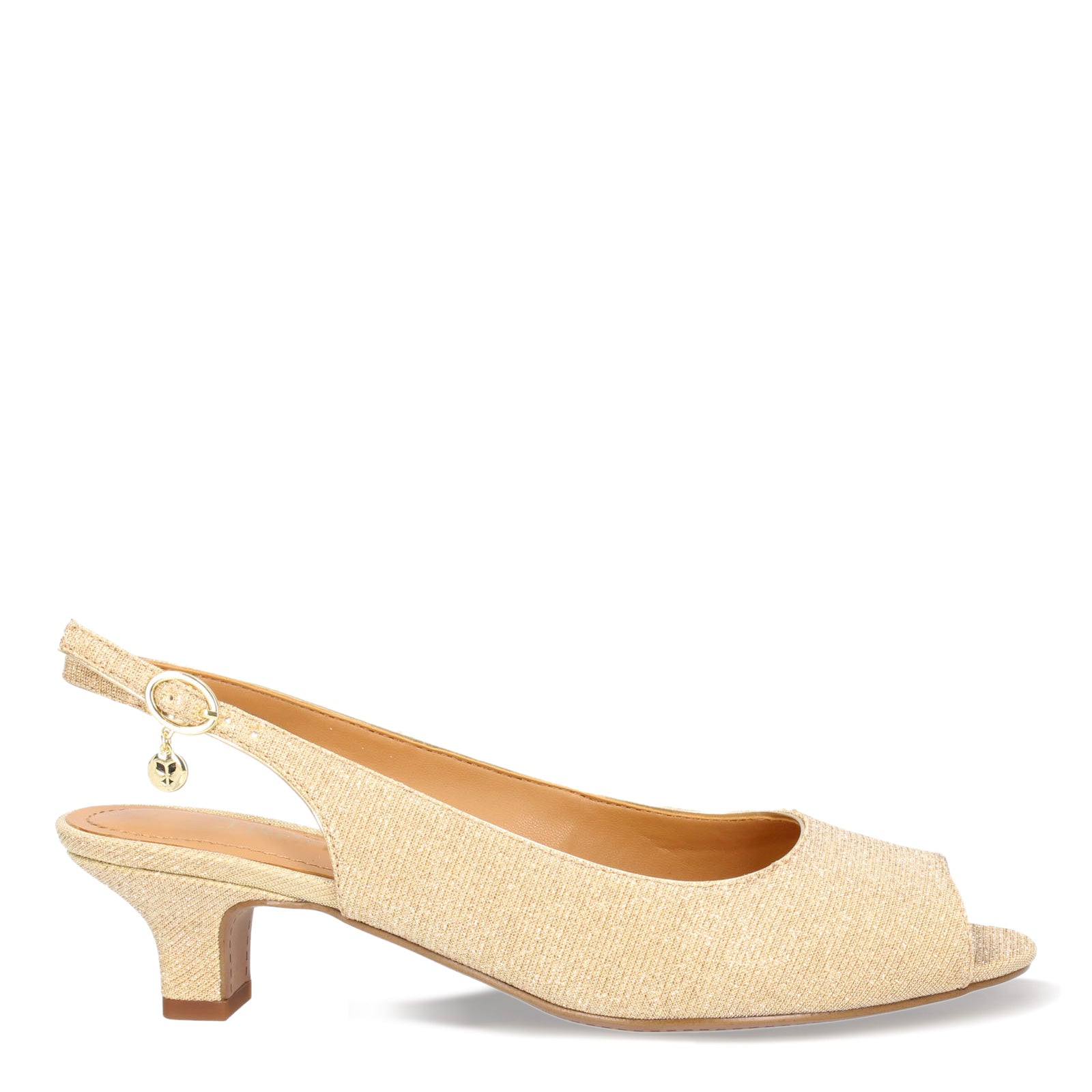 Women's J Renee, Jenvey Sandal Gold Glitter 7 N Women's J Renee, Jenvey Sandal Gold Glitter 7 N