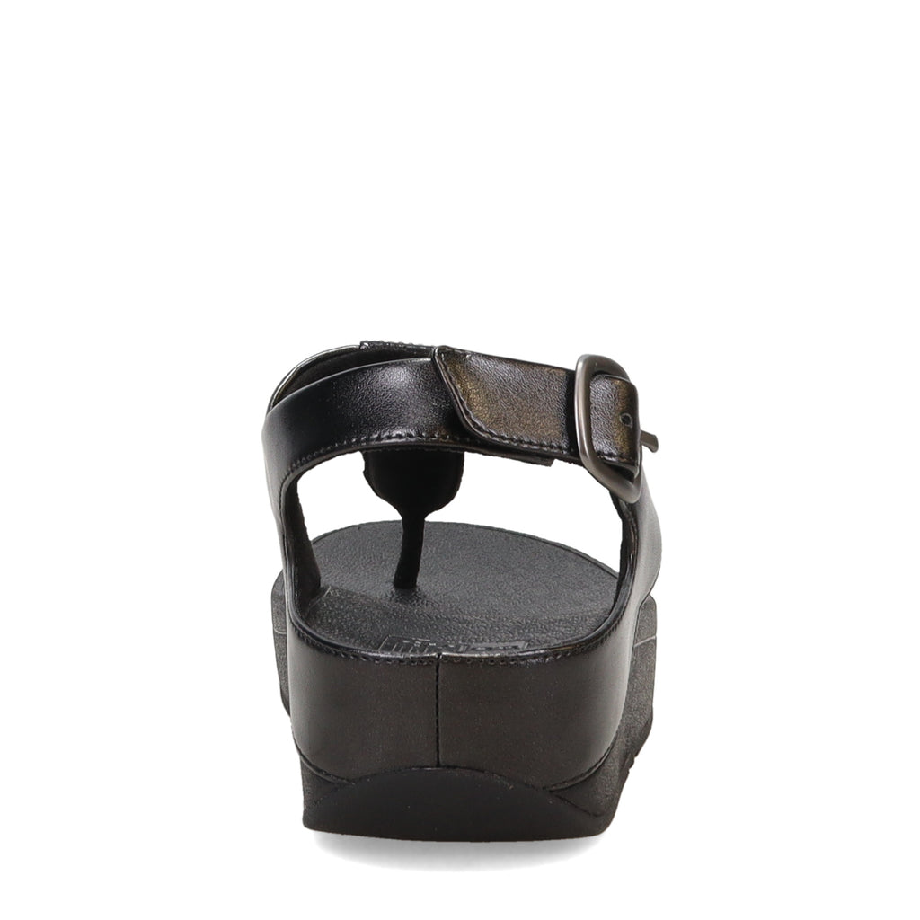 Women's FitFlop Fino Crystal Backstrap Toe-Post Sandal ALL BLACK JJ3-090