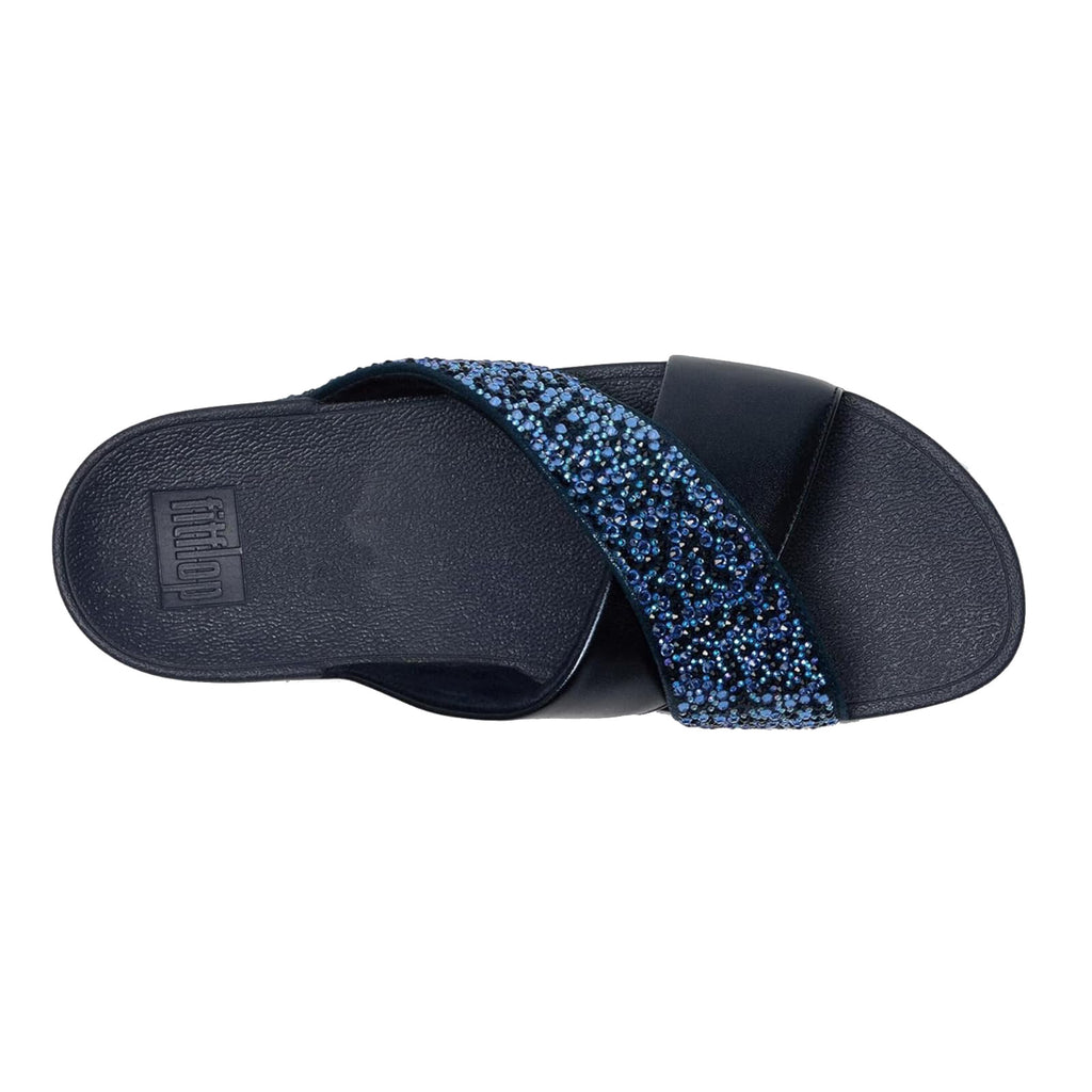Women's FitFlop, Lulu Crystal Mix Slide Sandal