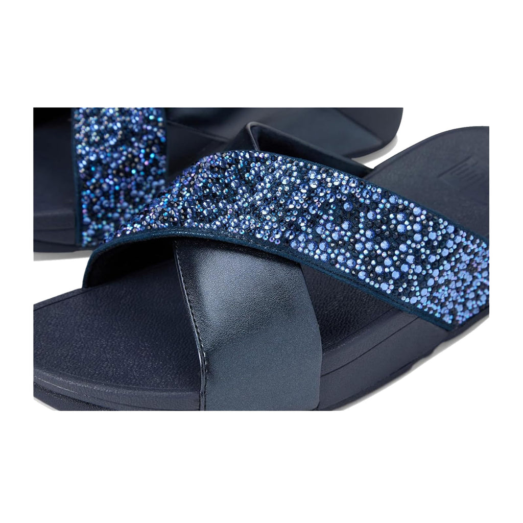 Women's FitFlop, Lulu Crystal Mix Slide Sandal