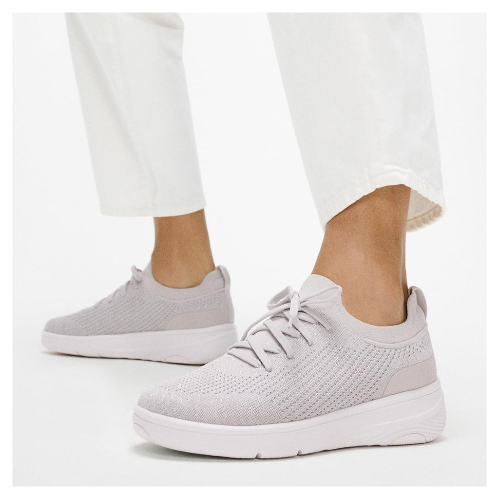 Women's FitFlop, SUPER-Q Knit Slip-On Laced Sneaker