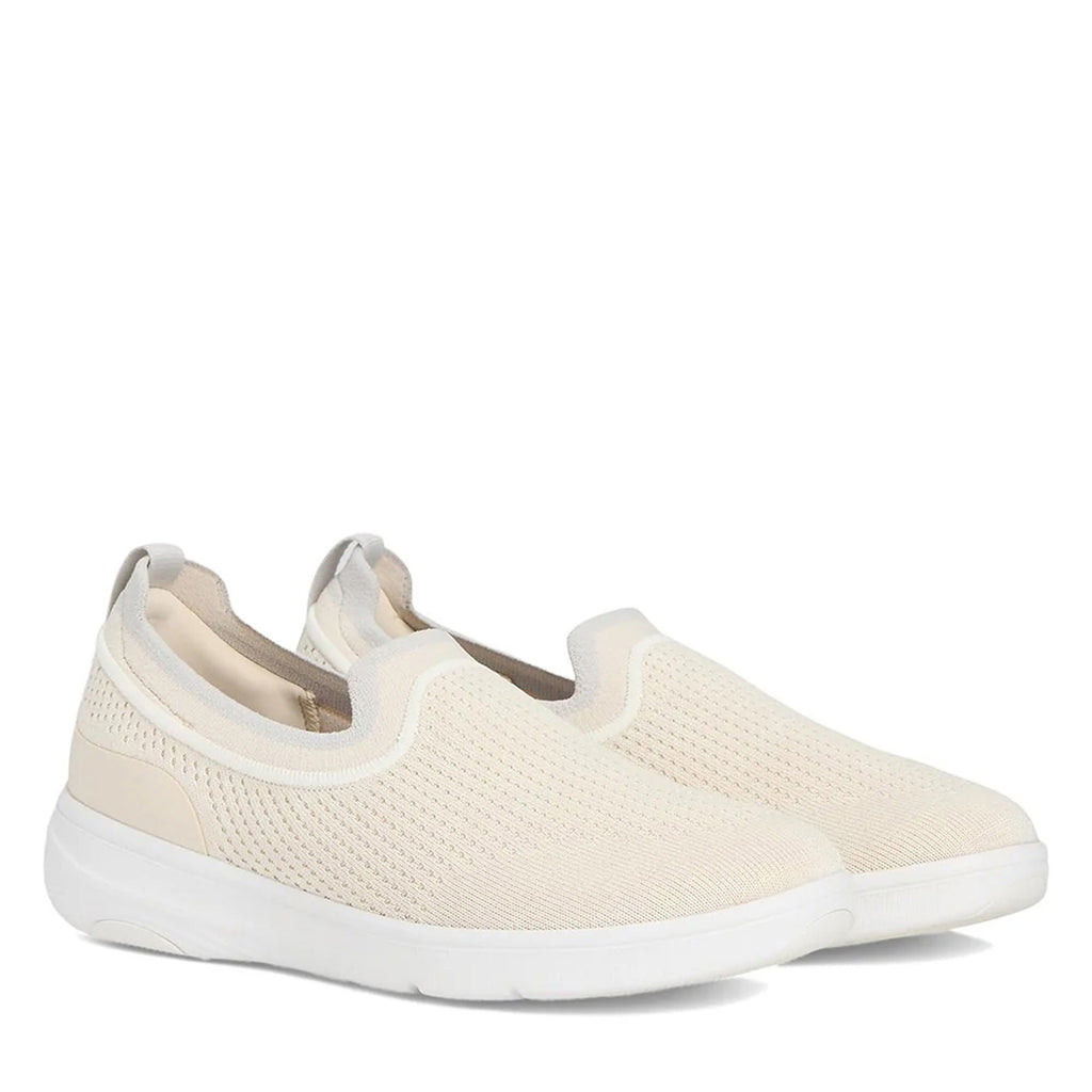 Women's FitFlop SUPER-Q Knit Slip-On Sneaker BEIGE JM2-A99