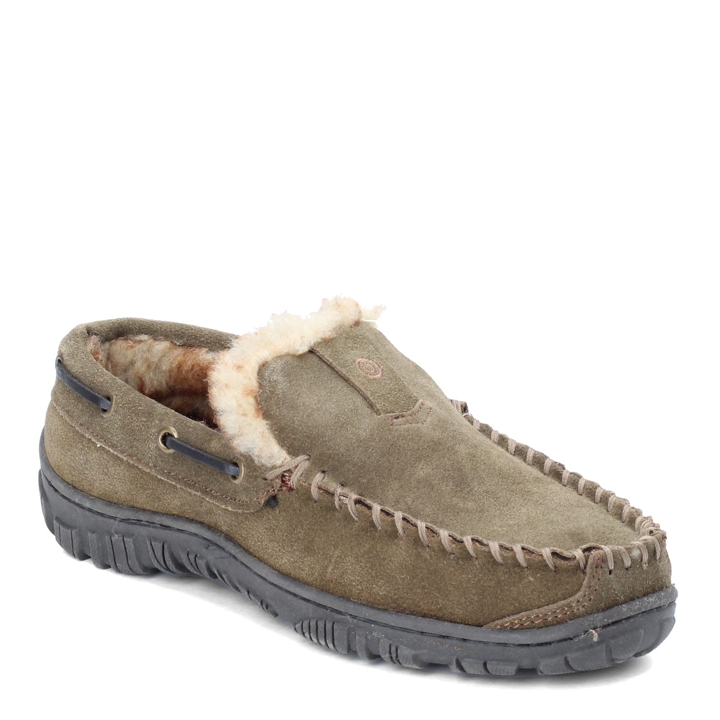 Peltz Shoes  Men's Clarks Venetian Moccasin Slipper SAGE GREEN JMH0674