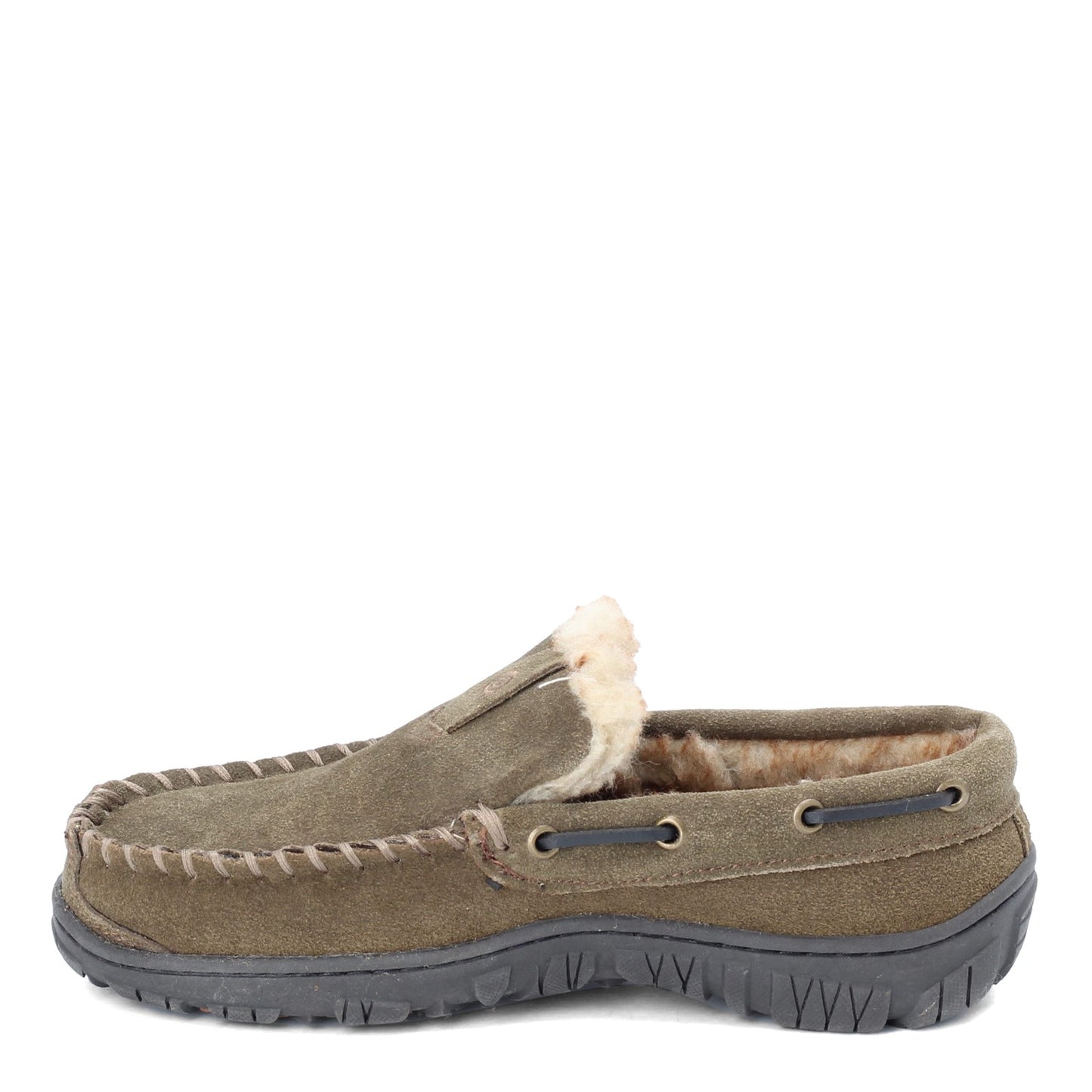 Peltz Shoes  Men's Clarks Venetian Moccasin Slipper SAGE GREEN JMH0674