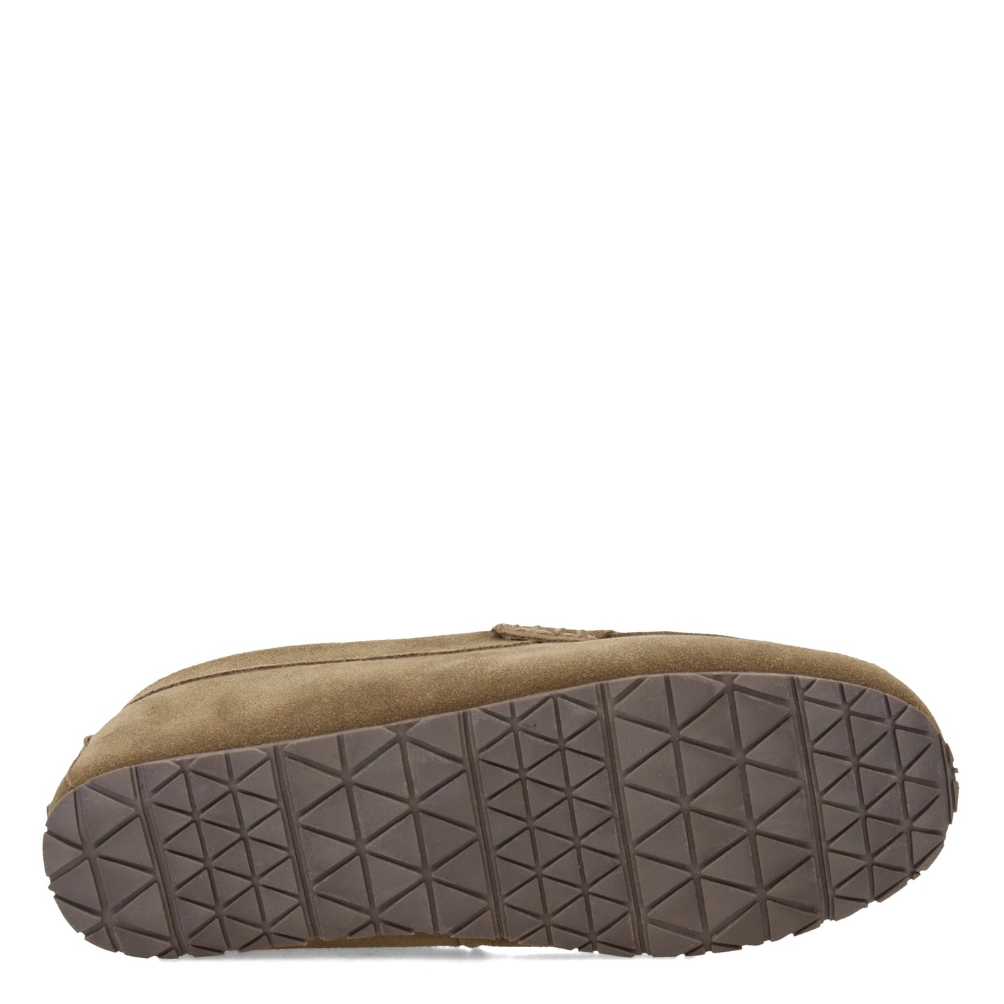 Peltz Shoes  Men's Clarks Plush Fur Venetian Slipper SAGE GREEN JMH1638-1429