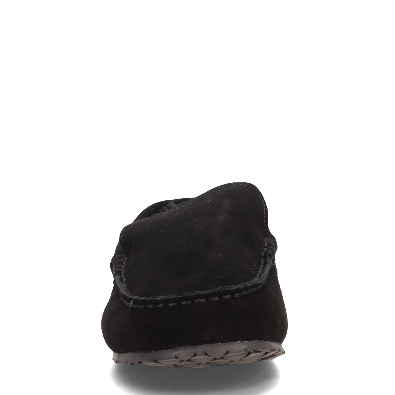 Peltz Shoes  Men's Clarks Plush Fur Venetian Slipper BLACK JMH1638-201