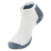Peltz Shoes  Thorlosocks Maximum Cushion Low Cut Running Sock White Navy JMM000-WHN
