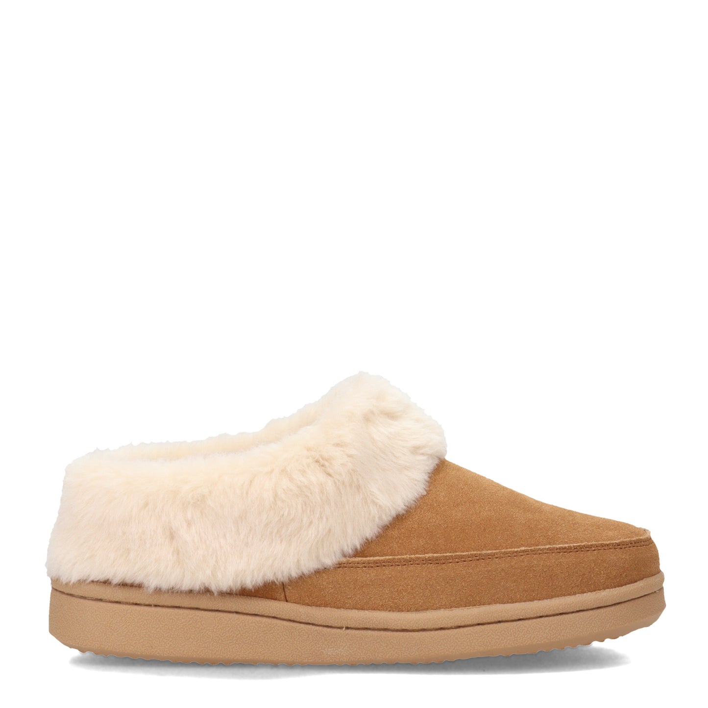 Peltz Shoes  Women's Clarks Faux Fur Lined Slipper Clog CINNAMON JMS0679-CINN