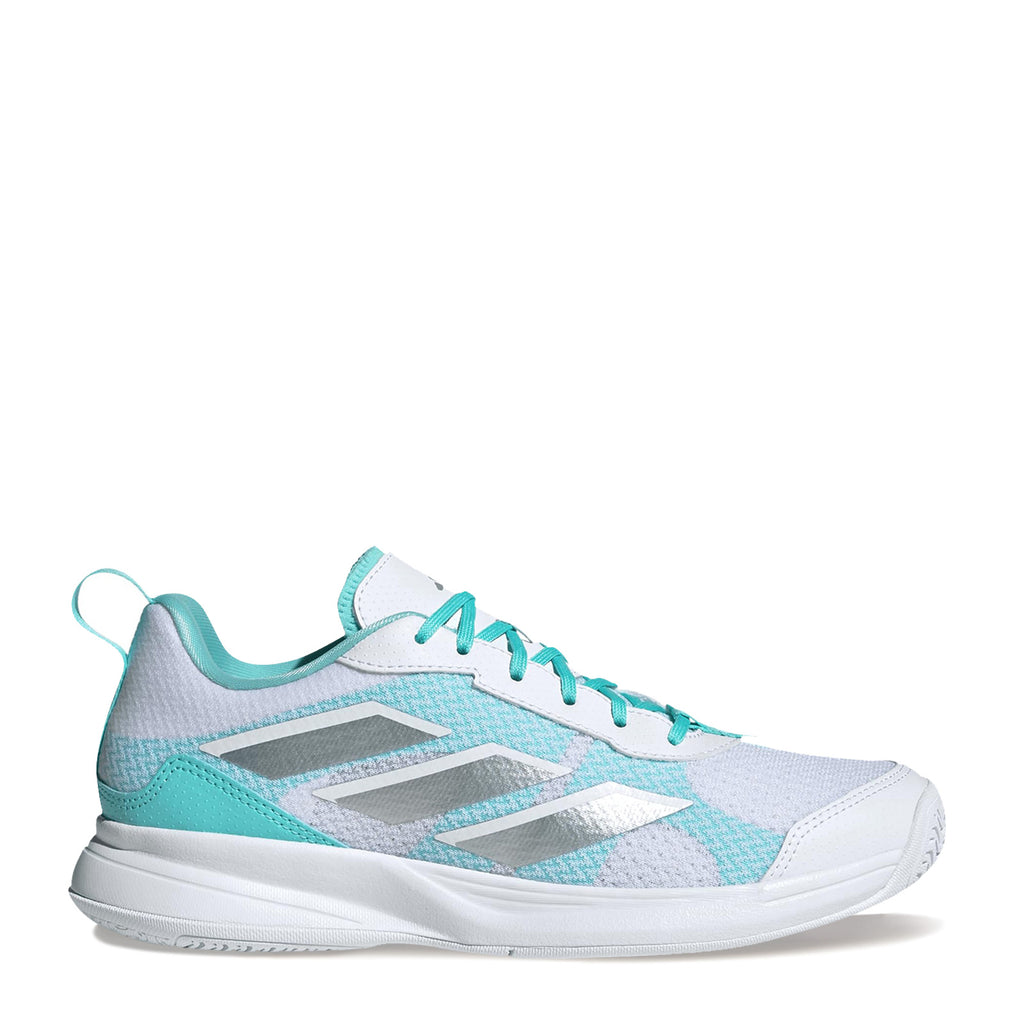 Women's Adidas Avaflash Tennis Shoe WHITE/SILVER/AQUA JP9742
