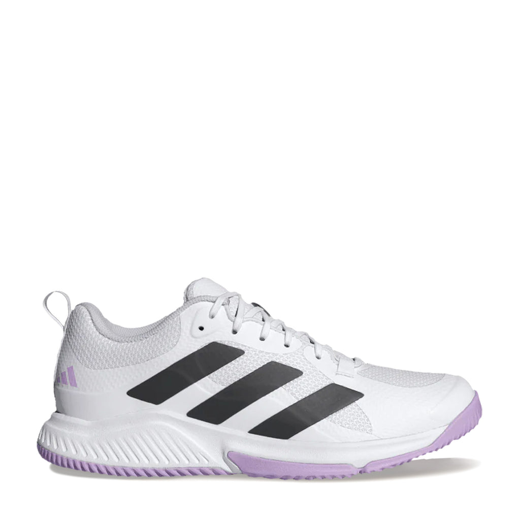 Women's Adidas Court Team Bounce 2.0 Training Shoe WHITE / BLACK / PURPLE JP9767
