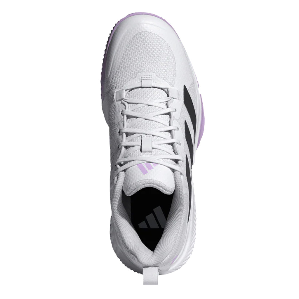 Women's Adidas Court Team Bounce 2.0 Training Shoe WHITE / BLACK / PURPLE JP9767