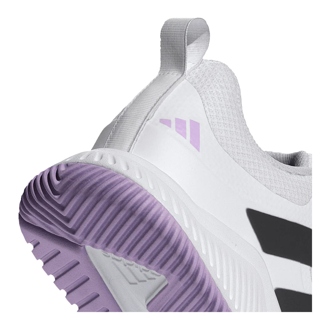 Women's Adidas Court Team Bounce 2.0 Training Shoe WHITE / BLACK / PURPLE JP9767