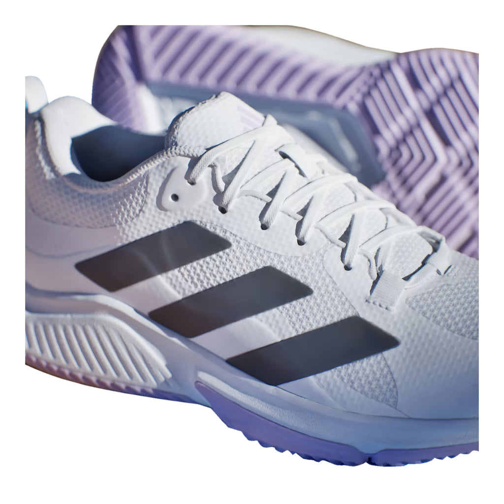 Women's Adidas Court Team Bounce 2.0 Training Shoe WHITE / BLACK / PURPLE JP9767