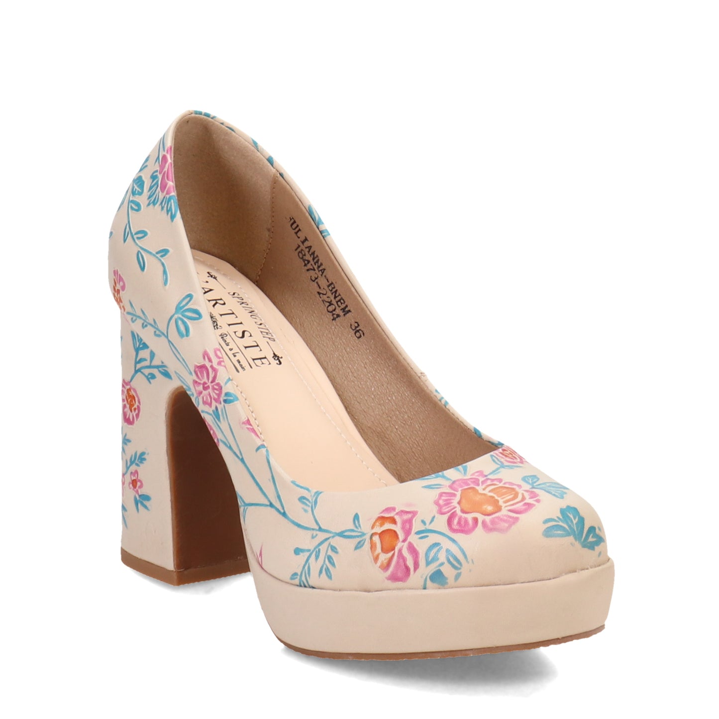 Peltz Shoes  Women's L'Artiste By Spring Step Julianna Pump Bone Multi JULIANNA-BNEM