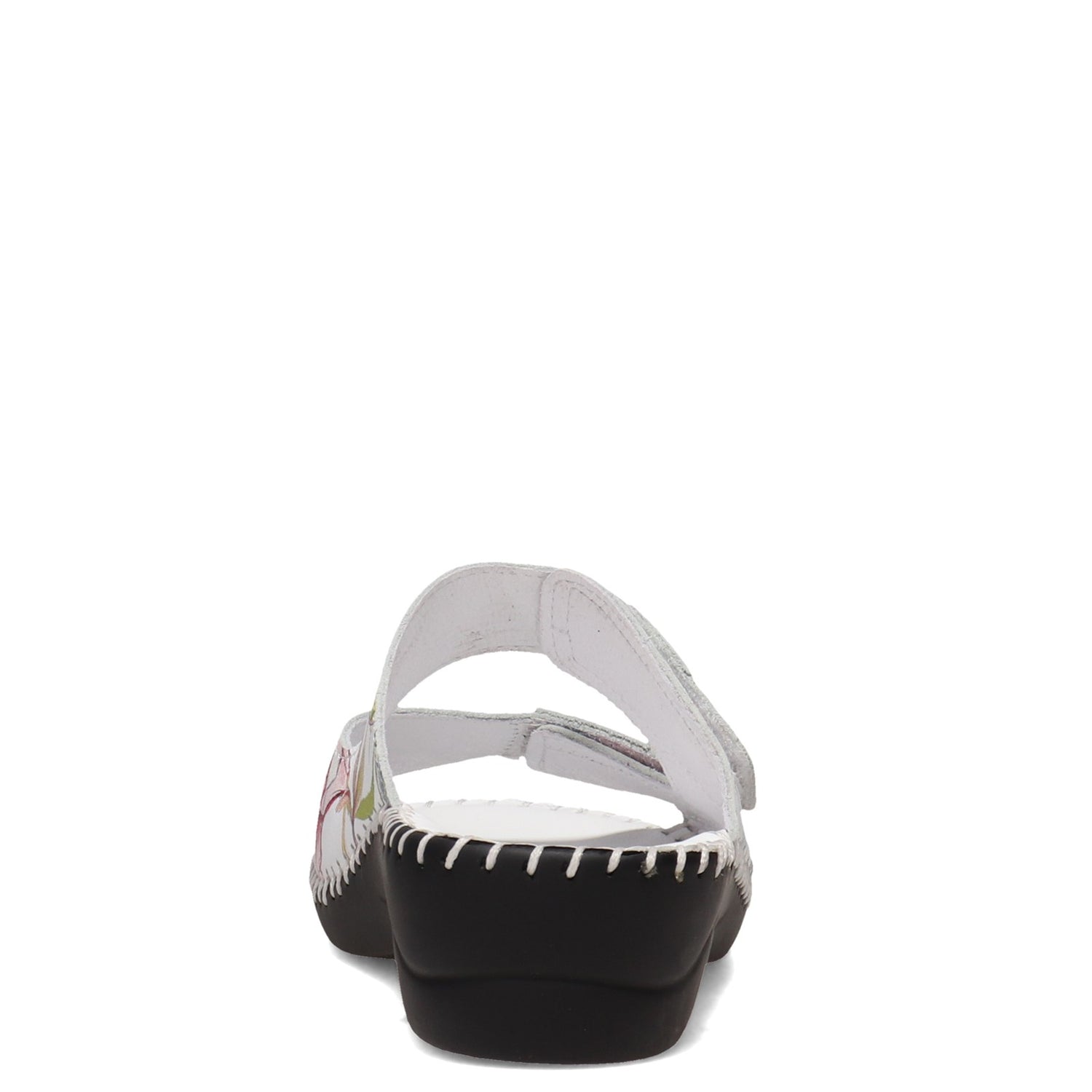 Peltz Shoes  Women's La Plume Jessica Sandal WHITE FLORAL JESSICA-WHTFLRL