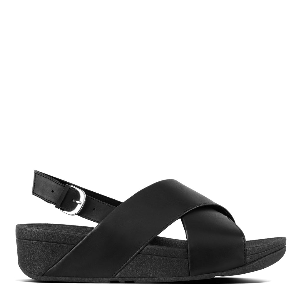 Women's FitFlop Lulu Cross Backstrap Sandal BLACK K03-001