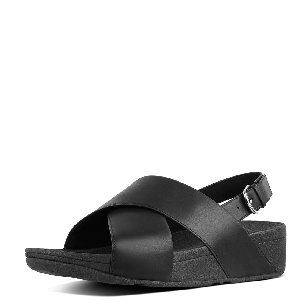 Women's FitFlop Lulu Cross Backstrap Sandal BLACK K03-001