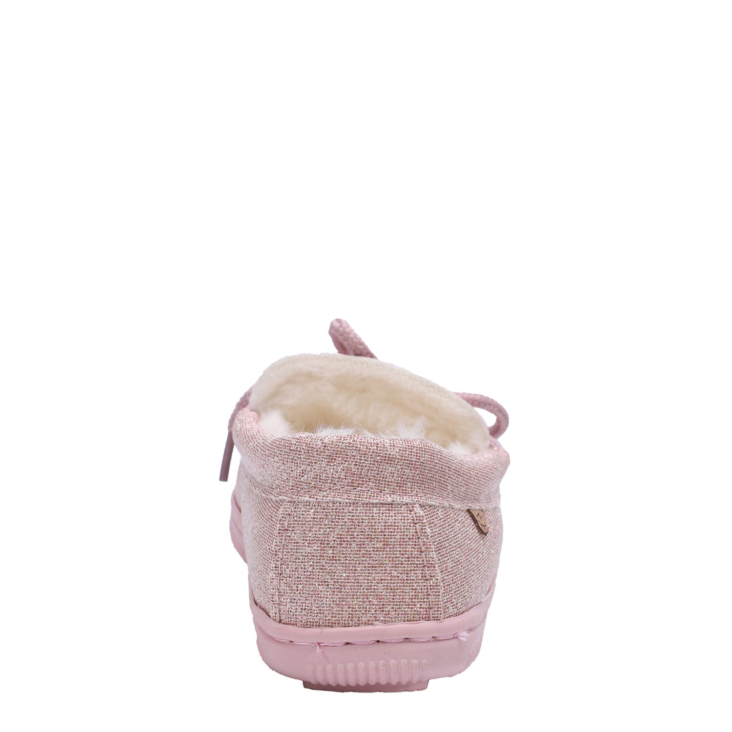 Peltz Shoes  Kid’s Lamo Moc Slip-On – Little Kid & Big Kid Pink Glitter K0302-PNKG