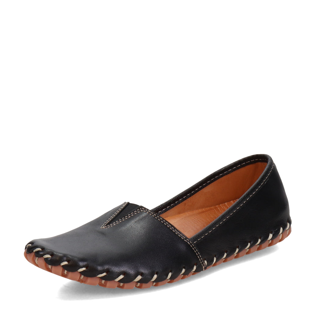 Women's Spring Step Kathaleta Slip-On BLACK LEATHER KATHALETA-B