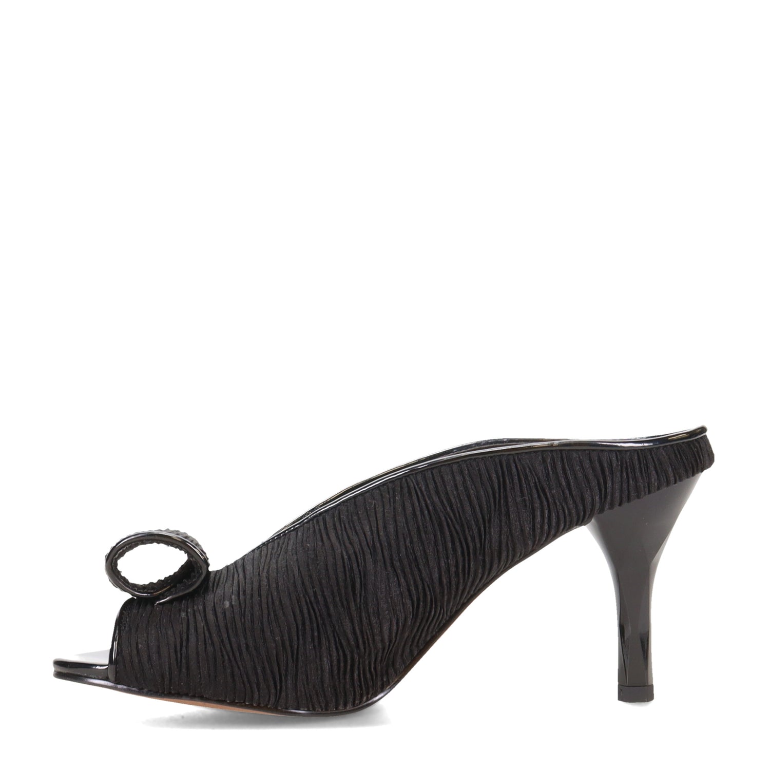 Peltz Shoes  Women's J Renee Kavalya Sandal Black Satin KAVALY-SABLK