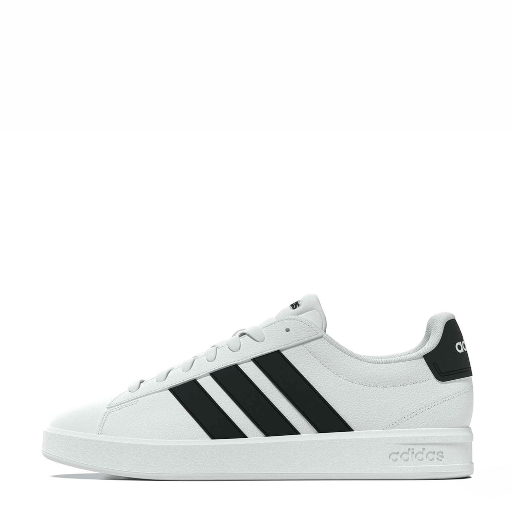 Men's Adidas Grand Court 3.0 Sneaker - Wide Width WHITE / BLACK KJ5228