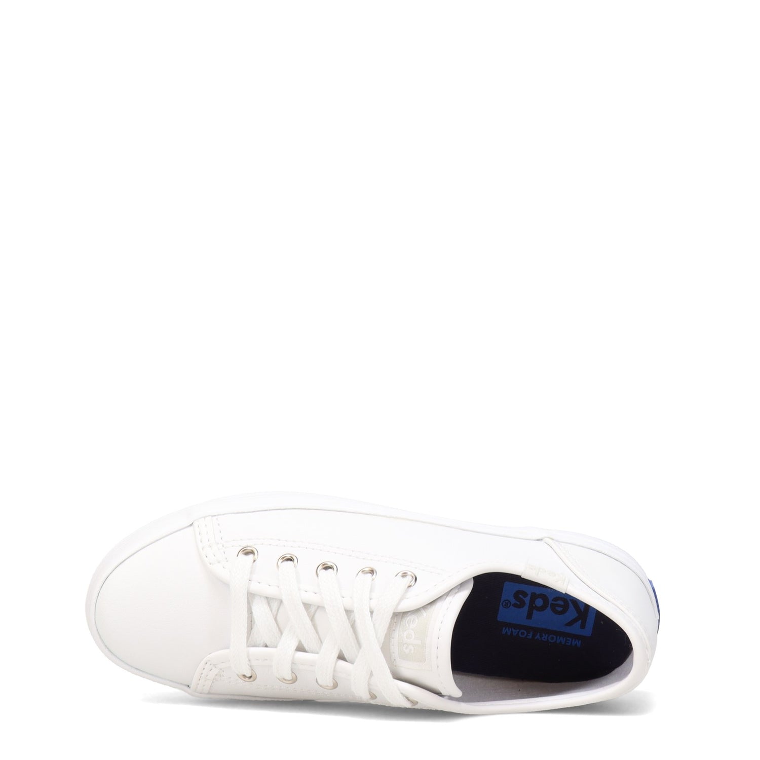Peltz Shoes  Girl's Keds Kickstart Sneaker - Little Kid & Big Kid WHITE LEATHER KK160537