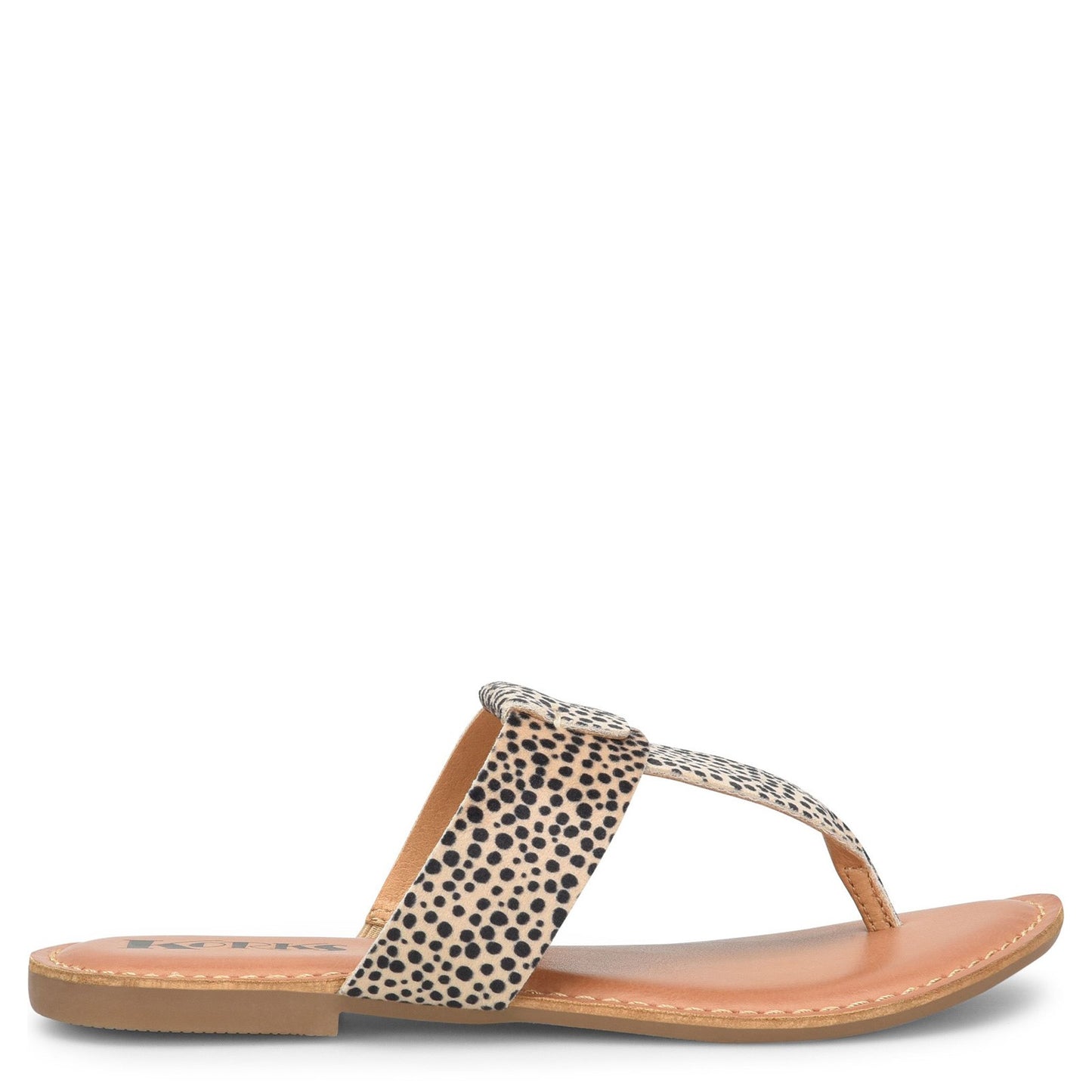 Peltz Shoes  Women's KORKS Dawn Sandal Natural Black KR0001287