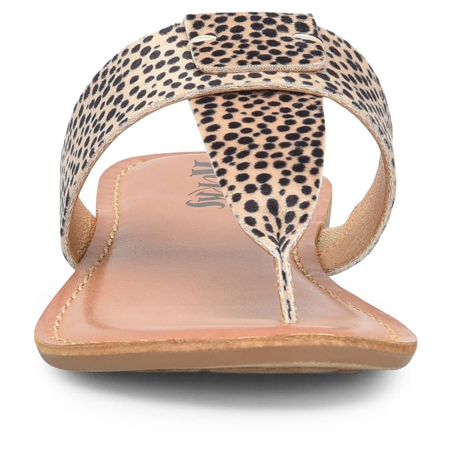 Peltz Shoes  Women's KORKS Dawn Sandal Natural Black KR0001287