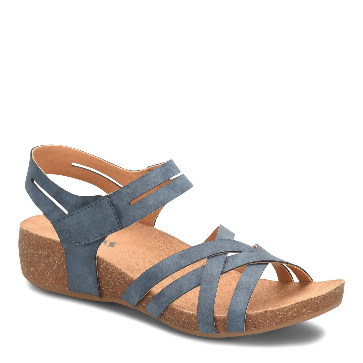 Peltz Shoes  Women's KORKS Primrose Sandal Blue KR0001504