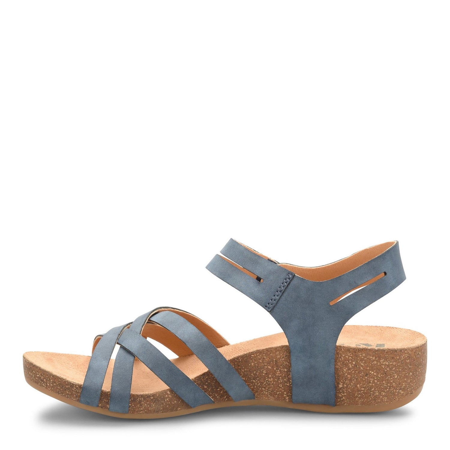Peltz Shoes  Women's KORKS Primrose Sandal Blue KR0001504