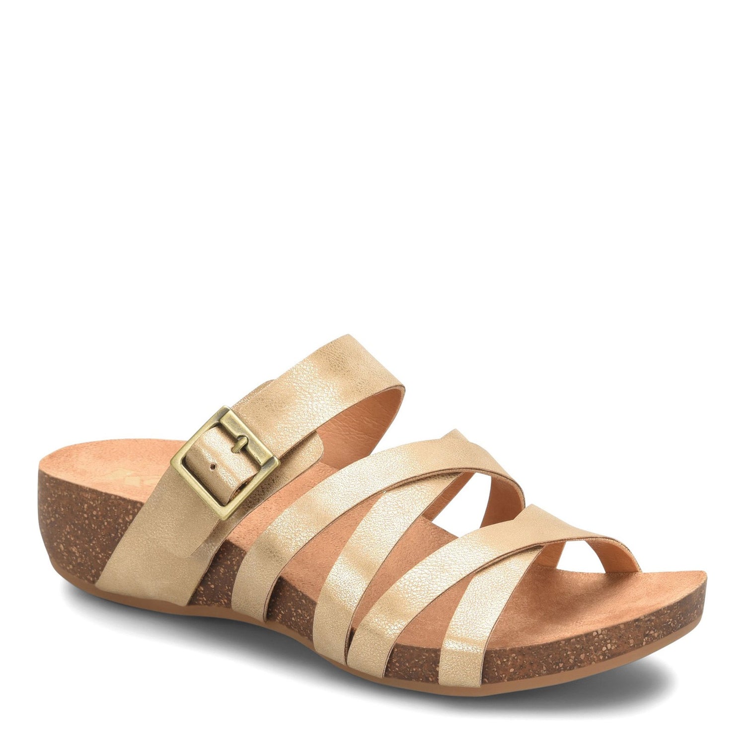 Peltz Shoes  Women's KORKS Aster Sandal Gold KR0006710