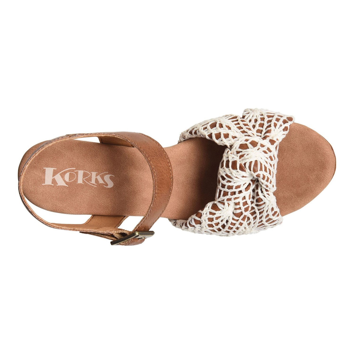 Peltz Shoes  Women's KORKS Natalia Sandal Tan Natural KR0010537