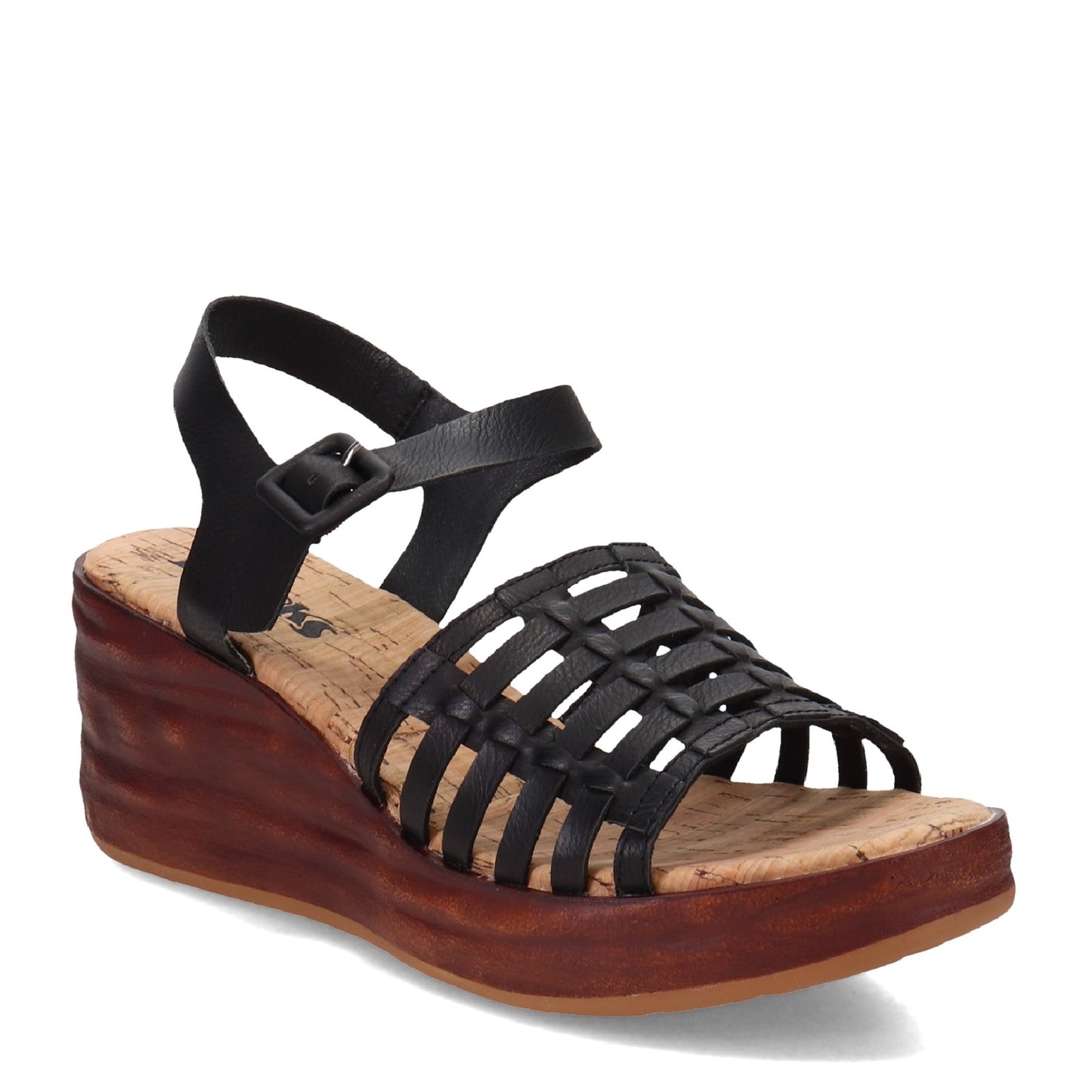 Peltz Shoes  Women's KORKS Marley Sandal Black KR0011409