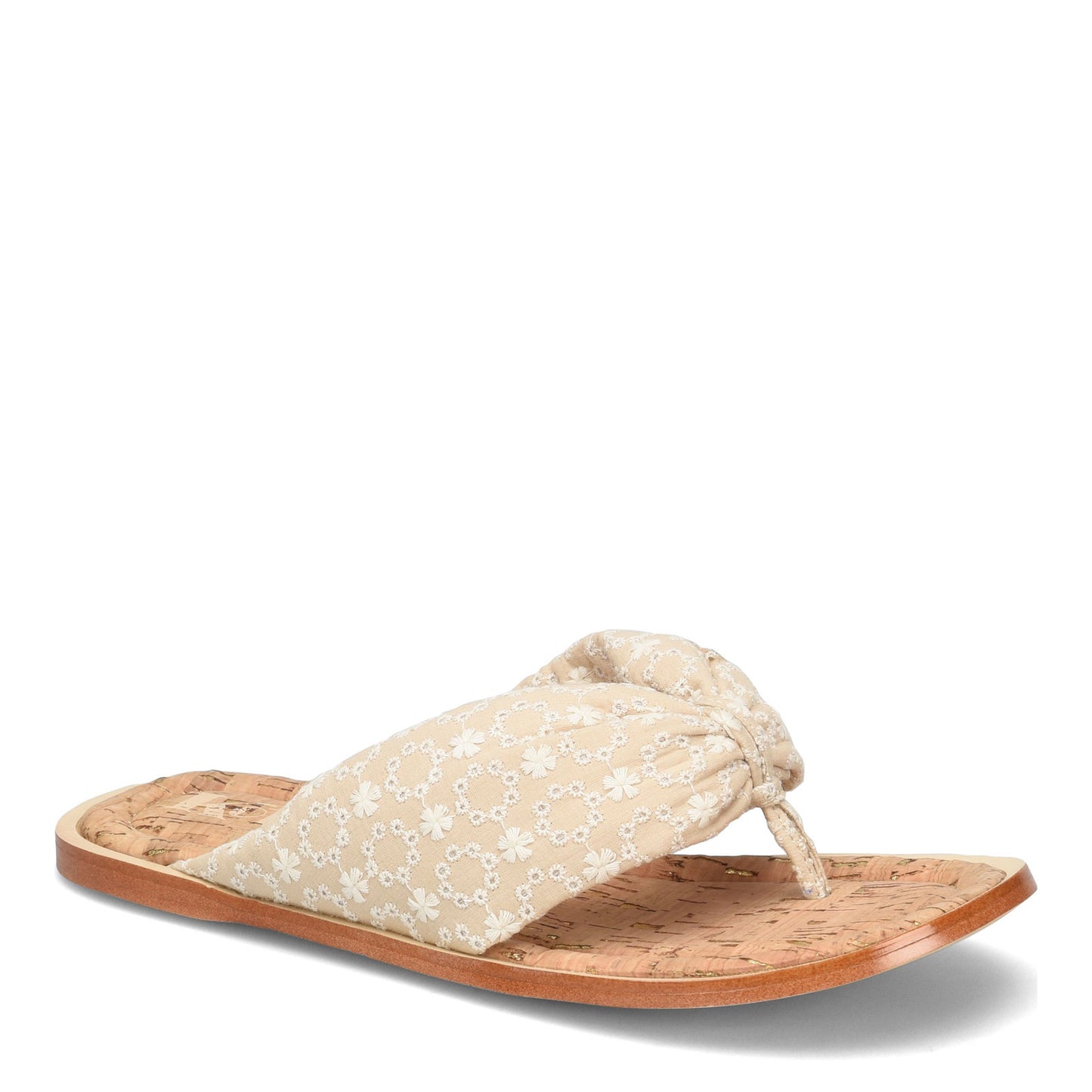 Peltz Shoes  Women's KORKS Poppy Sandal Cream KR0012579