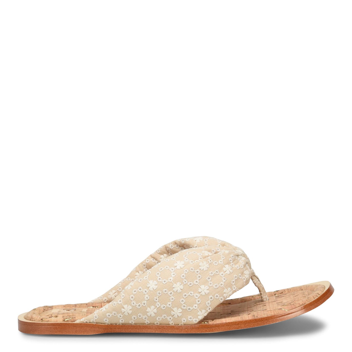 Peltz Shoes  Women's KORKS Poppy Sandal Cream KR0012579