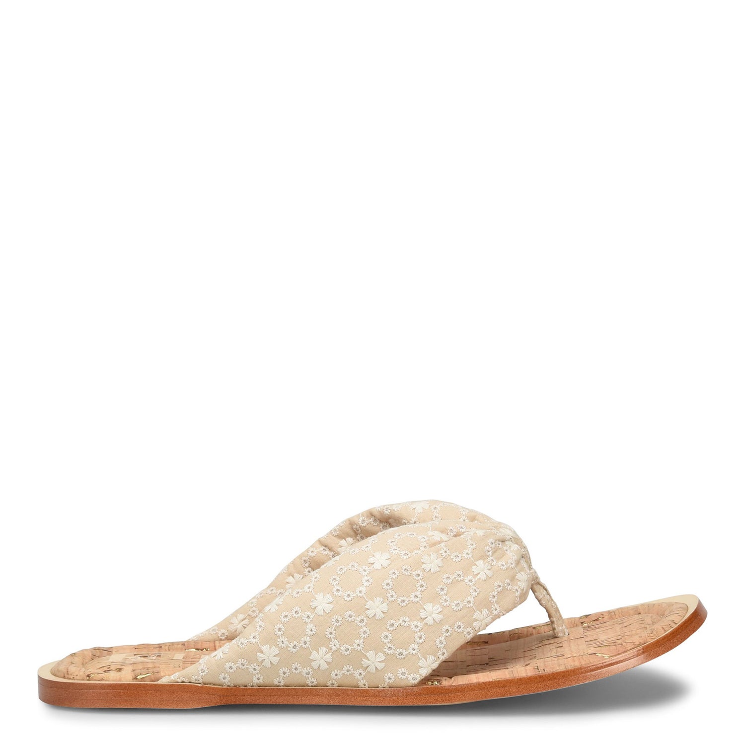 Peltz Shoes  Women's KORKS Poppy Sandal Cream KR0012579