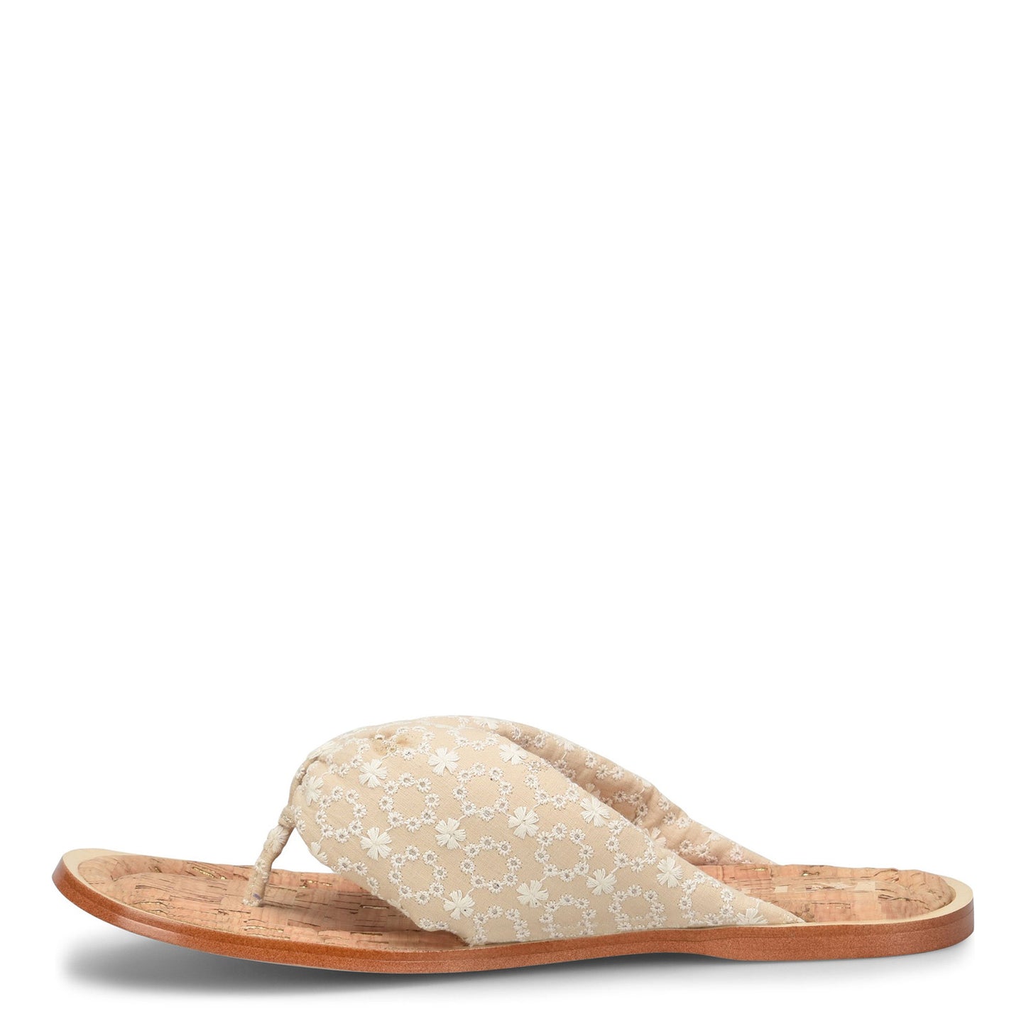 Peltz Shoes  Women's KORKS Poppy Sandal Cream KR0012579