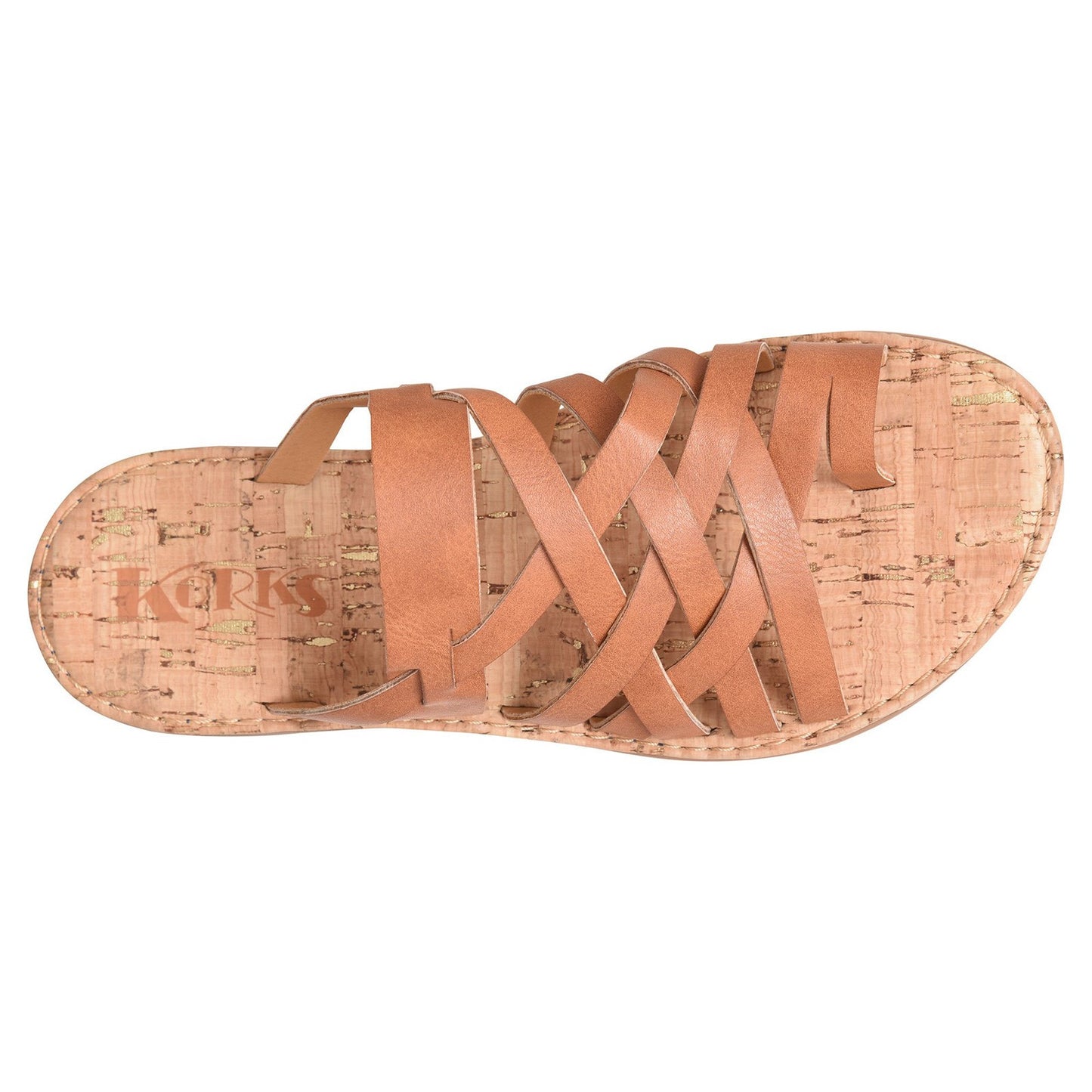 Peltz Shoes  Women's KORKS Scout Sandal Tan KR0013316