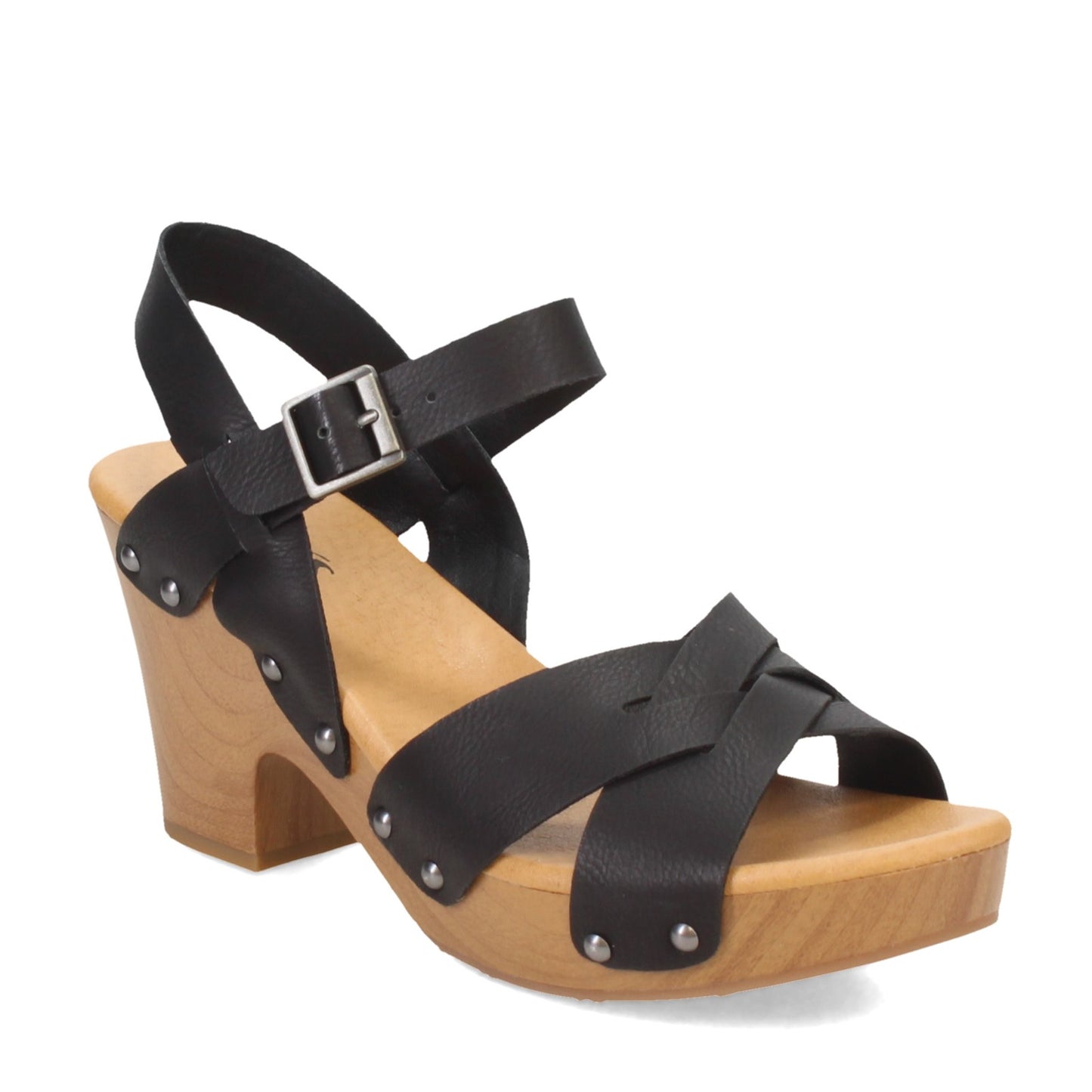 Peltz Shoes  Women's KORKS Bagley Sandal Black KR0013509
