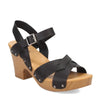 Peltz Shoes  Women's KORKS Bagley Sandal Black KR0013509