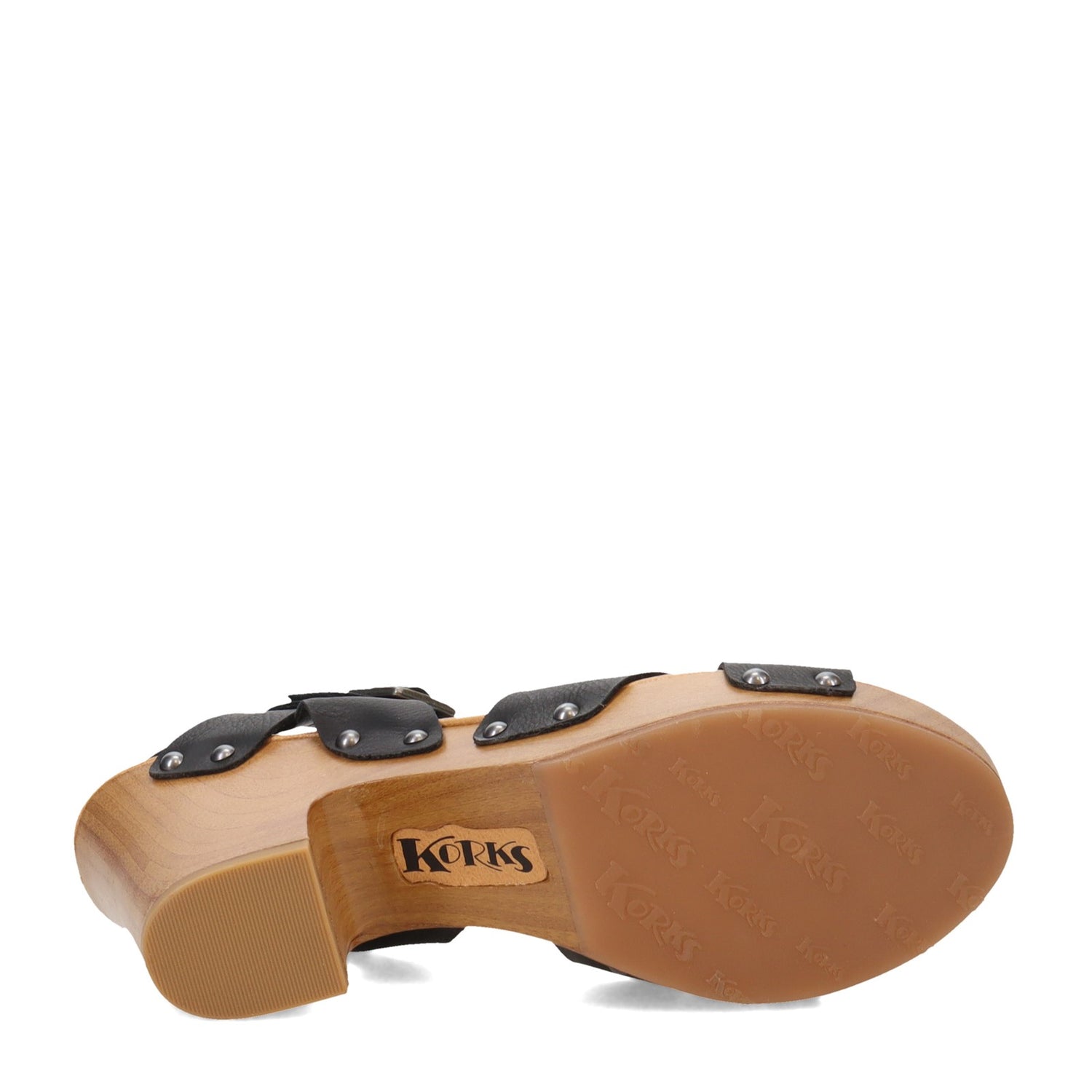 Peltz Shoes  Women's KORKS Bagley Sandal Black KR0013509
