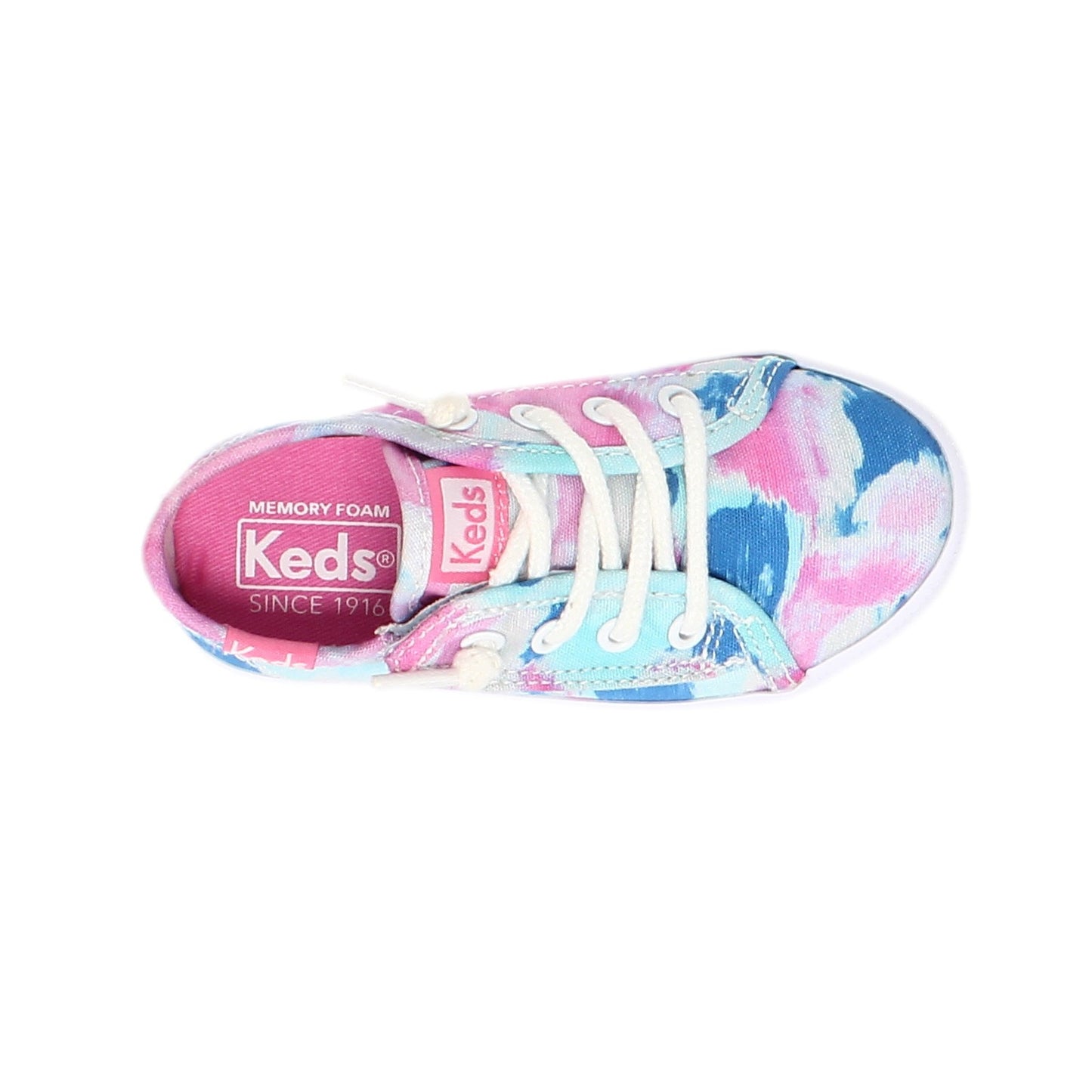 Peltz Shoes  Girl's Keds Kickstart Sneaker - Toddler & Little Kid BLUE MULTI KL163957