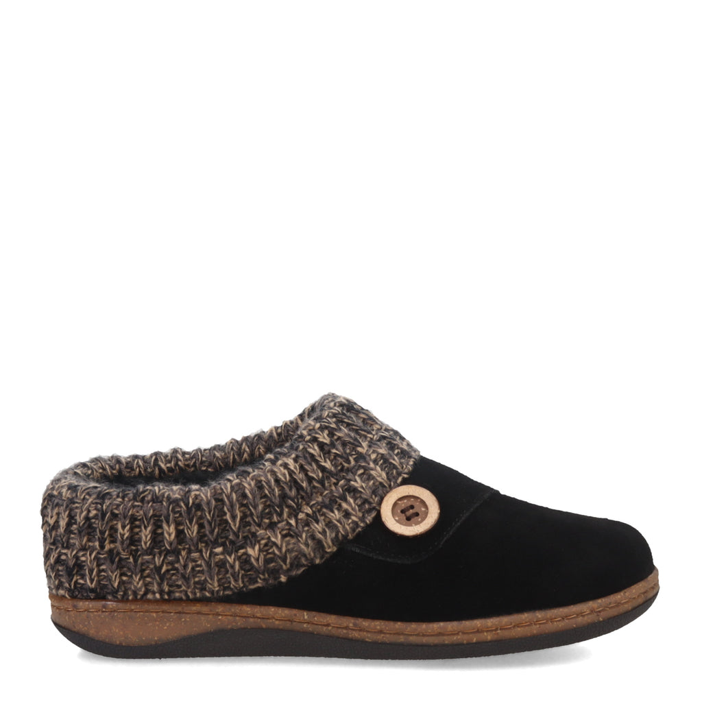 Women's Clarks Knit Collar Slipper Clog BLACK LB1031-201