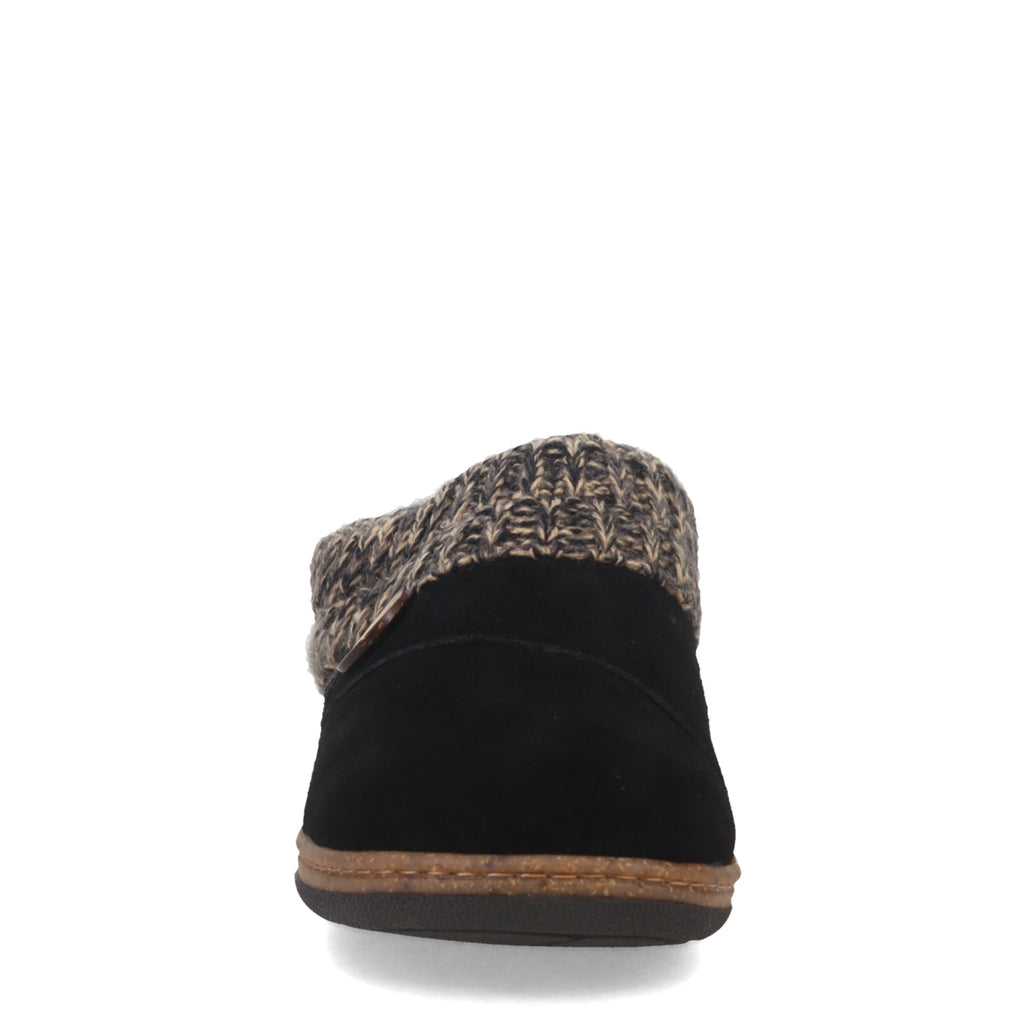 Women's Clarks Knit Collar Slipper Clog BLACK LB1031-201