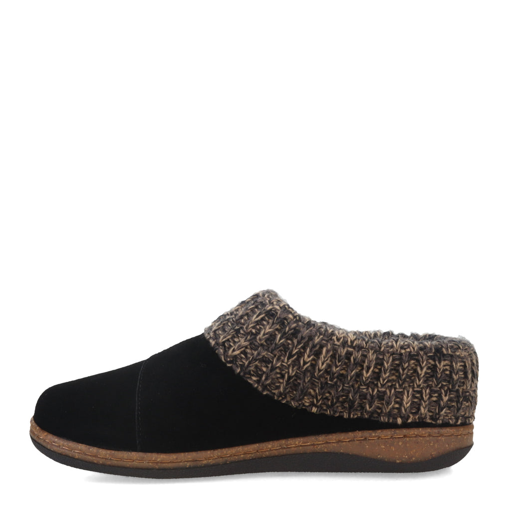 Women's Clarks Knit Collar Slipper Clog BLACK LB1031-201